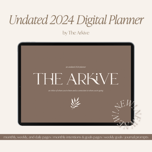 Undated 2024 Planner by The Arkive | Digital Planner for Goodnotes & Notability on iPads | Monthly, Weekly, & Daily Pages